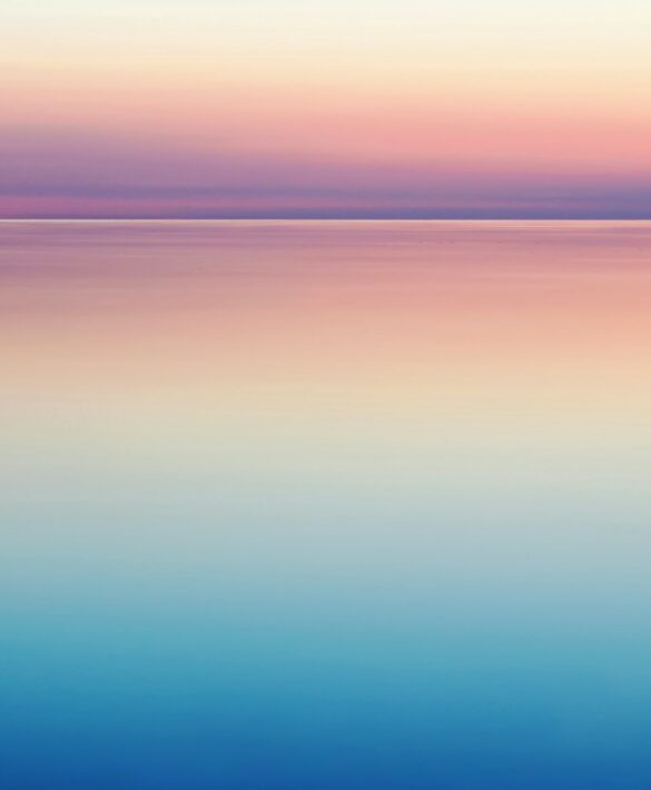 photo of blue and pink sea